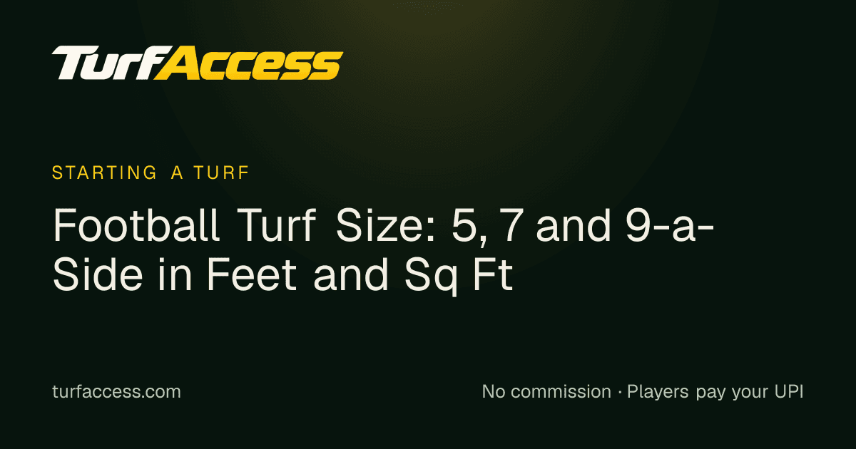 Football Turf Size: 5, 7 and 9-a-Side in Feet and Sq Ft: a Turf Access guide